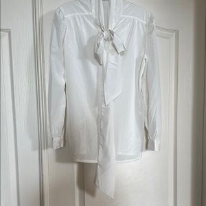 Vintage Barbara Lee made in Japan blouse ivory white size 11